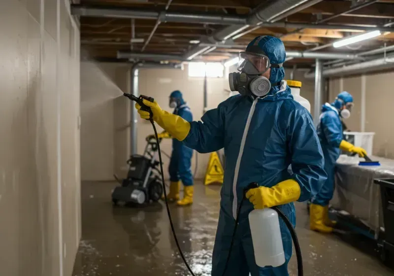 Basement Sanitization and Antimicrobial Treatment process in Erda, UT