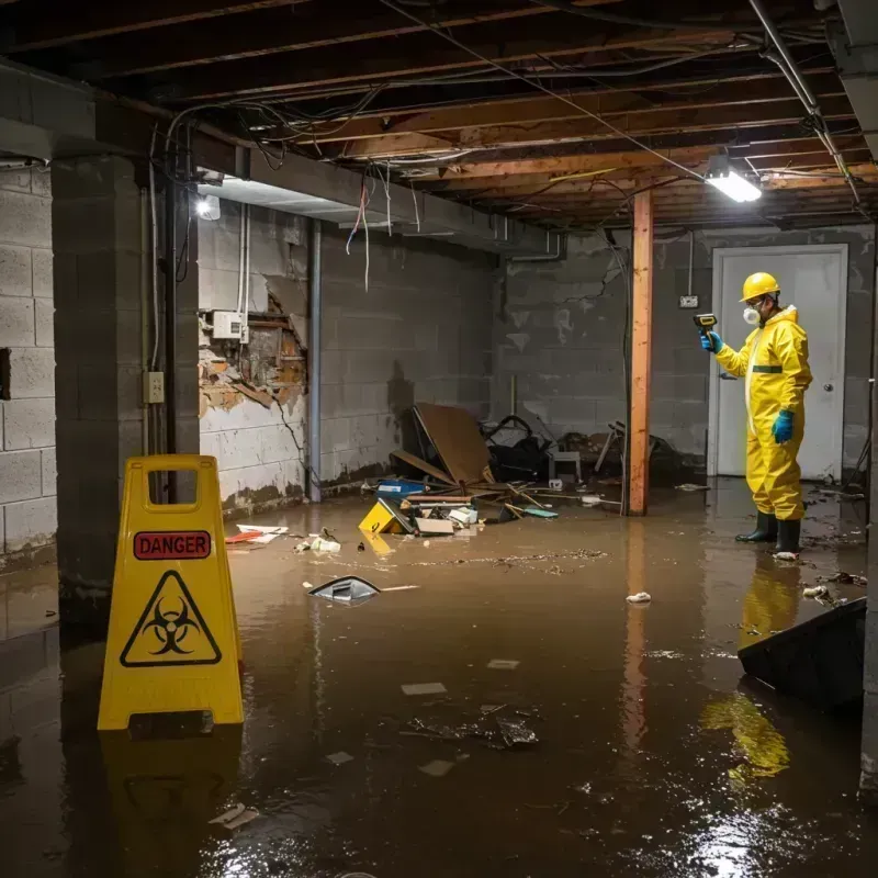 Flooded Basement Electrical Hazard in Erda, UT Property